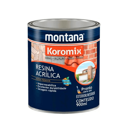 Resina Acrílica Base Solvente Koromix Brilhante 900ml - Montana - Incolor