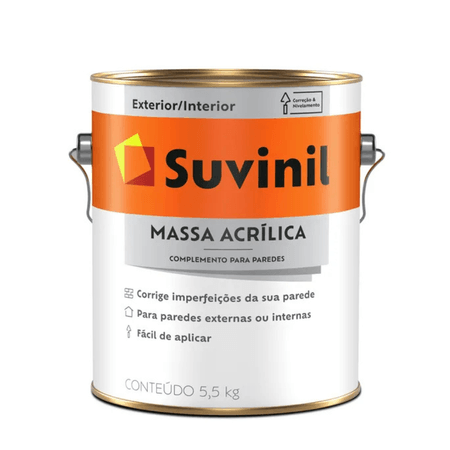 Massa Acrílica 5,5 Kg - Suvinil - Branco