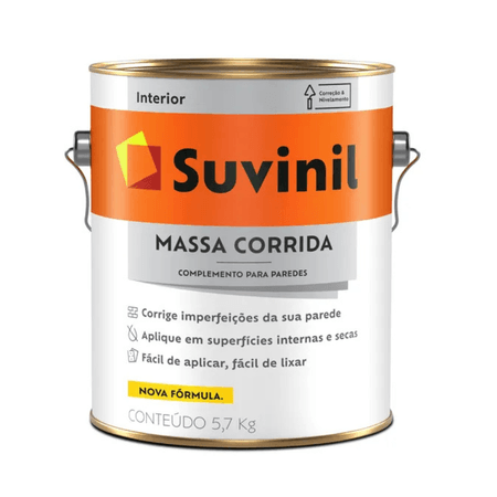 170582_2 Massa Corrida 5,7 Kg - Suvinil - Branco