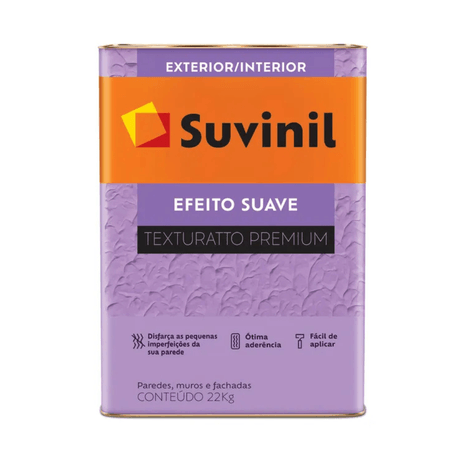 Textura Acrílica Texturatto Premium Efeito Suave 22 Kg - Suvinil - Branco