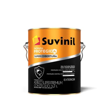 Tinta Fachada Protegida Super Cobertura 3,2 Litros - Suvinil - BASE B2 ACR PR FOS 3,2L FACH PROT SUP COBER SUVINI