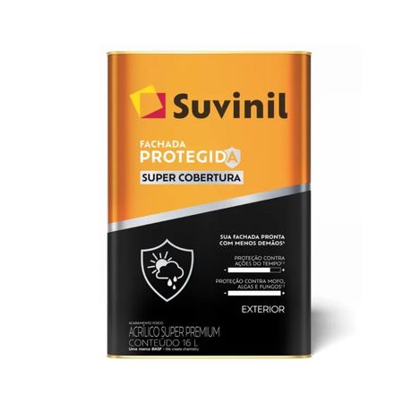 Tinta Fachada Protegida Super Cobertura 16 Litros - Suvinil - BASE B2 ACR PR FOS 16L FACH PROT SUP COBER SUVINIL
