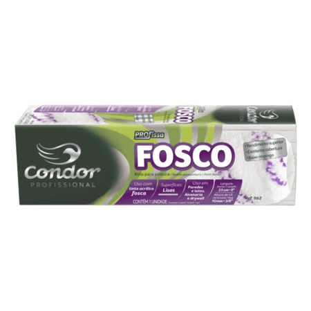 170666_2 Rolo de Lâ Fosco Profissa sem Suporte 23cm 962 - Condor - REF: 962