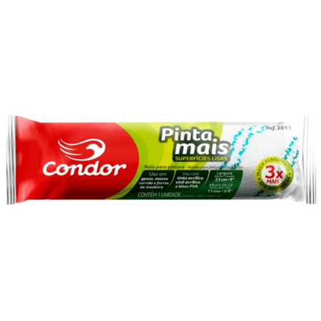 170691_2 Rolo de Lã Superfícies Lisas Pinta Mais sem Suporte 23cm 2013 - Condor - REF: 2013