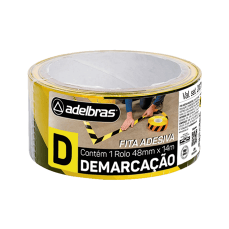 Fita Adesiva para Demarcação de Solo 910 48mm X 14m - Adelbras - Verde