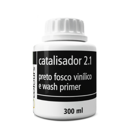 Catalisador 2.1  Preto Fosco Vinílico e Wash Primer 300ml - Maxi Rubber