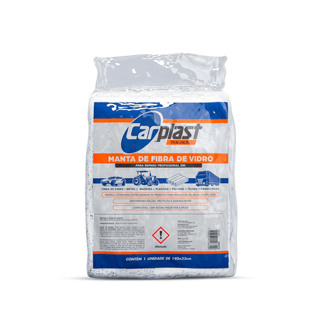 Manta de Fibra de Vidro 1,40m x50cm 320gr - Carplast