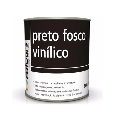 Preto Fosco Vinílico 600ml - Maxi Rubber