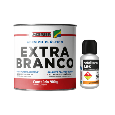 170905_2 Adesivo Plástico Extra Branco com Catalisador 900gr - Maxi Rubber