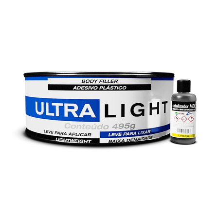 170907_2 Adesivo Plástico Ultra Light com Catalisador 4950gr - Maxi Rubber - 495g