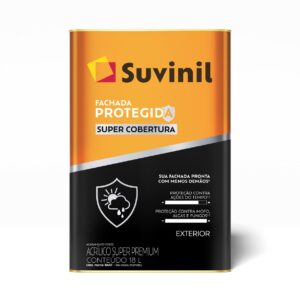 Tinta Acrílica Super Premium Fachada Protegida Super Cobertura Fosco 18L - Suvinil Tinta Acrílica Super Premium Fachada Protegida Super Cobertura Fosco 18L - Suvinil