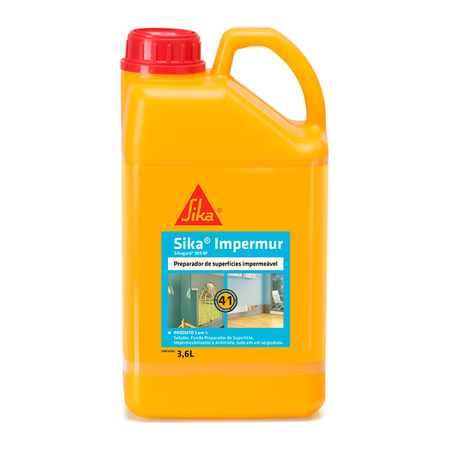 Galão de 3,6 litros do Sika Impermur 4 em 1 fundo preparador impermeabilizante